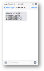 BLM alarm SMS